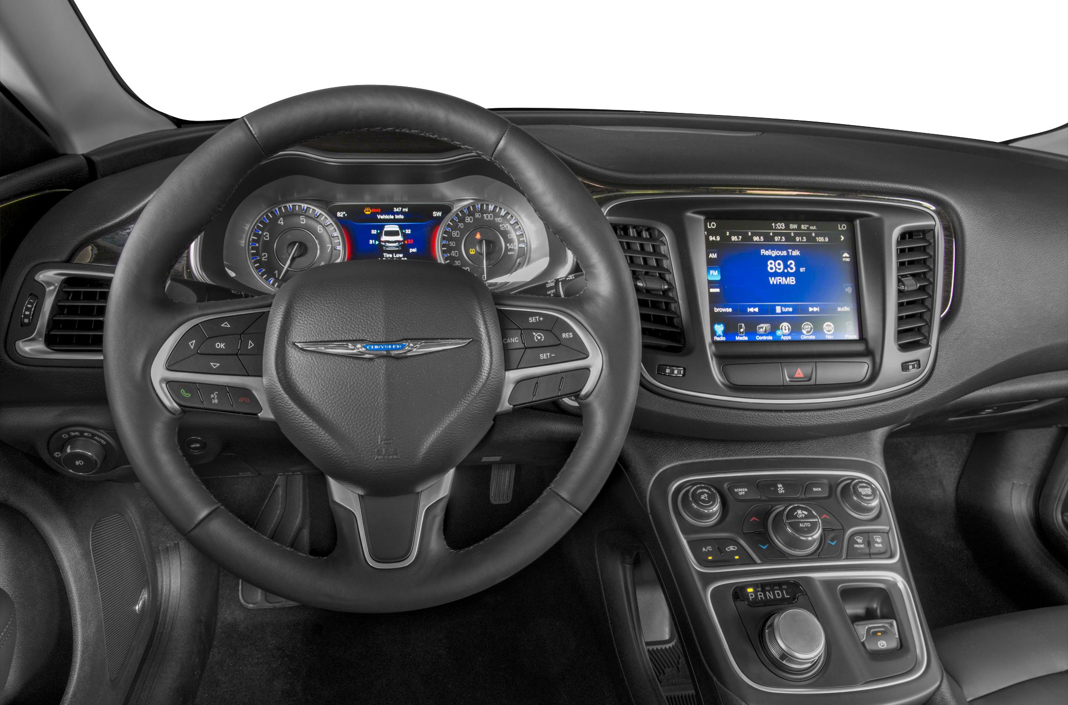 Steering wheel with controls and digital dashboard display