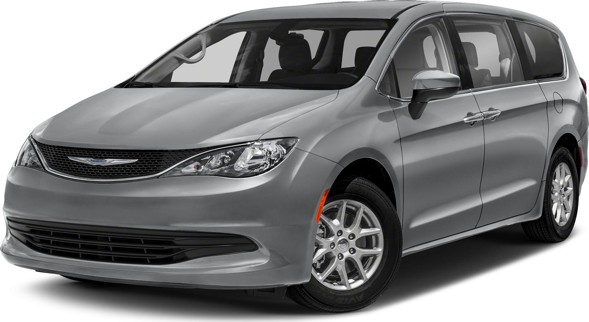 Front and side view of a minivan with sleek headlights and alloy wheels