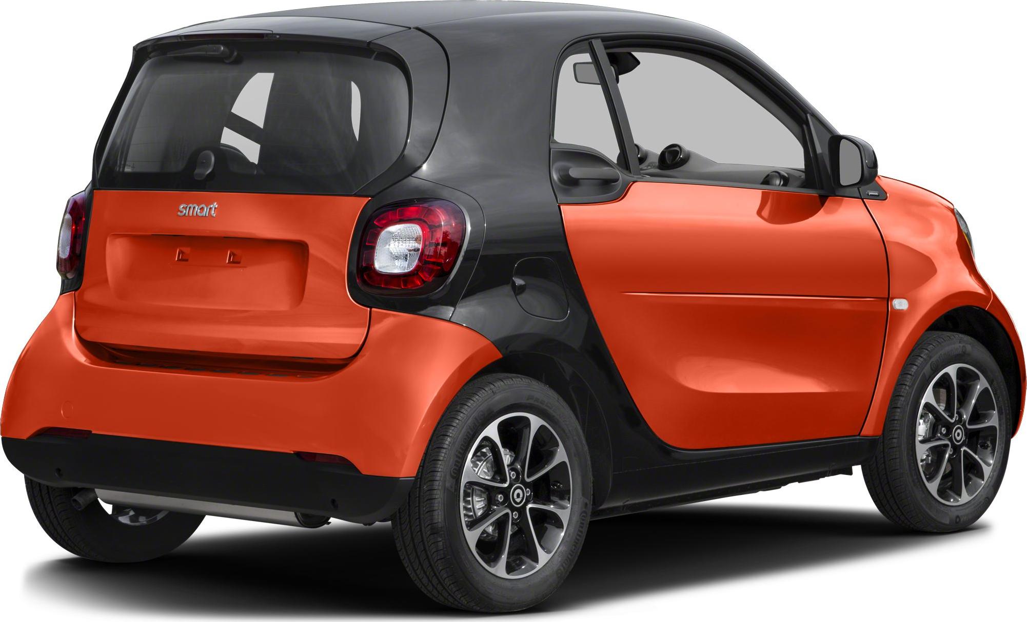 Compact two-tone rear side with distinctive taillights and alloy wheels