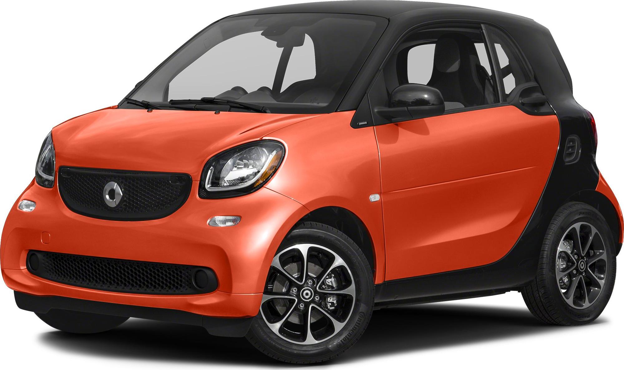 Compact two-door urban car with distinctive front design and black trim