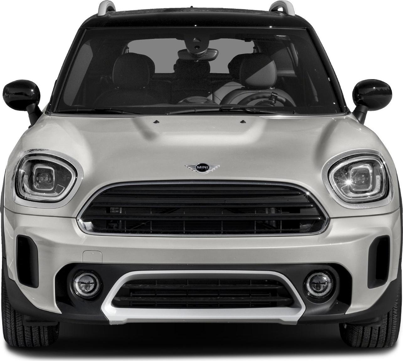 Front view showing LED headlights and grille design