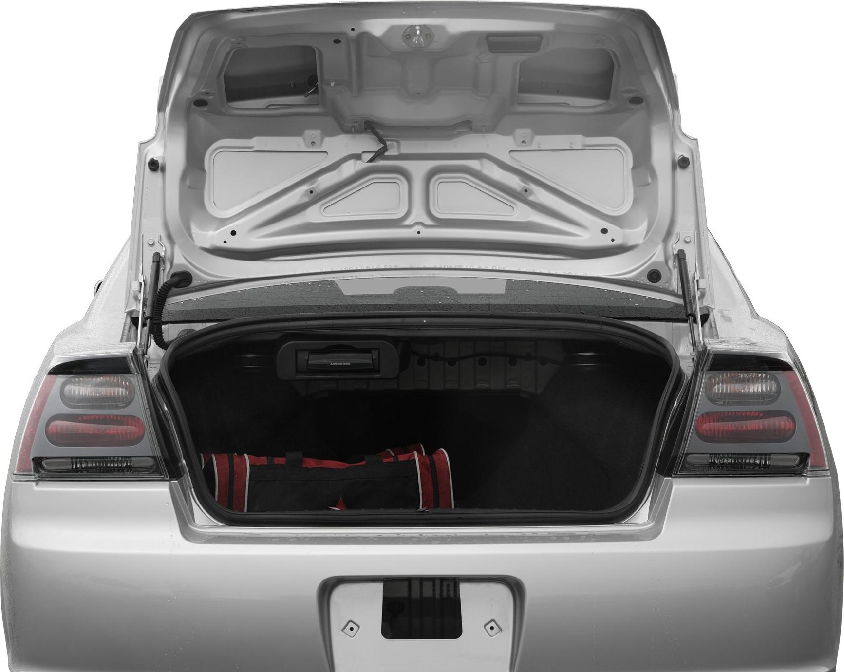 Open rear trunk with tail lights visible