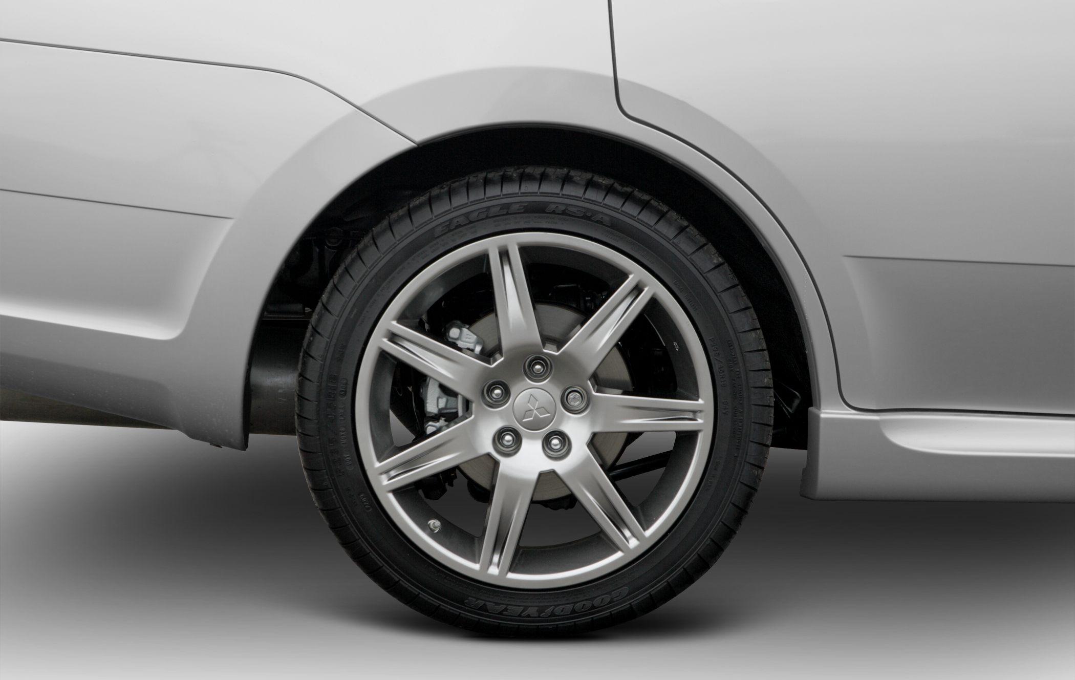 Alloy wheel with Goodyear tire and visible brake system