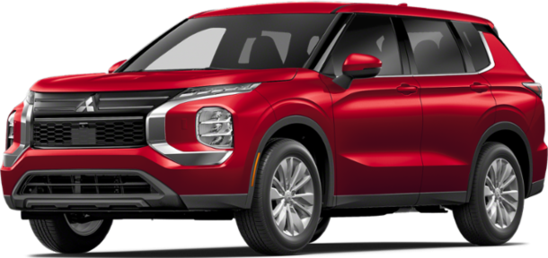 Front and side view with sleek headlights and bold grille