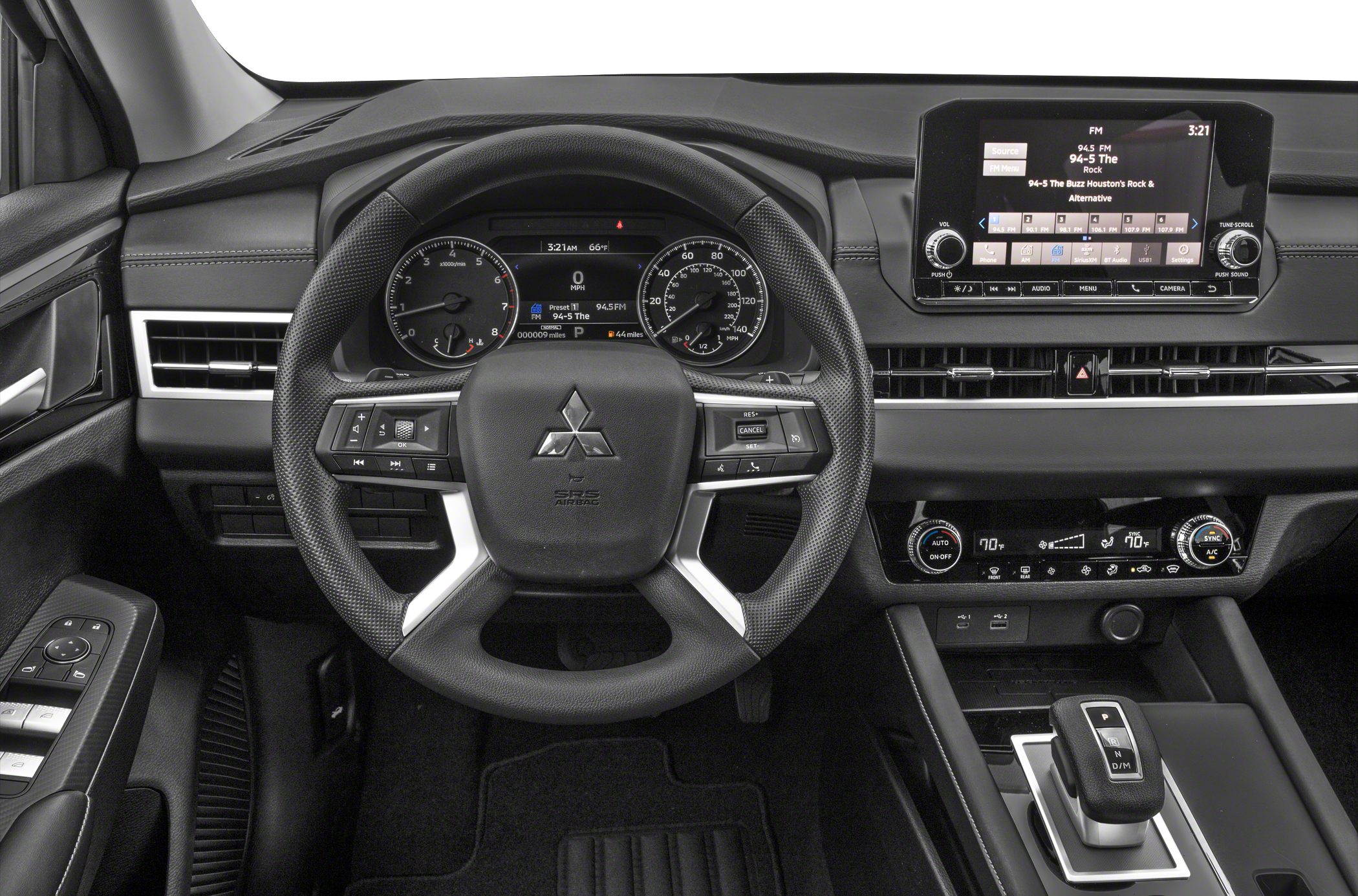 Digital instrument cluster and touchscreen infotainment with multifunction steering wheel