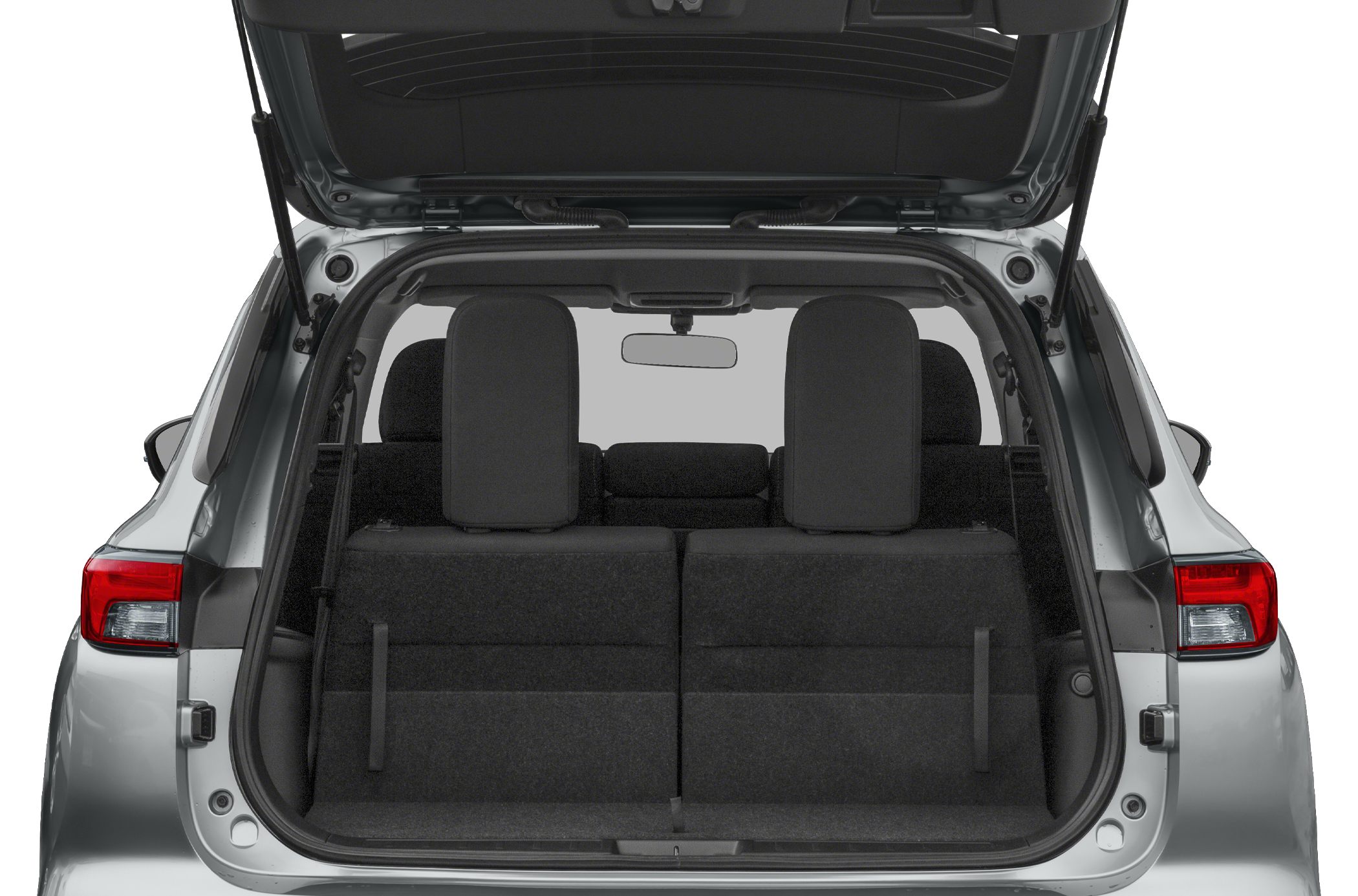 Foldable rear seats and open trunk with spacious cargo area