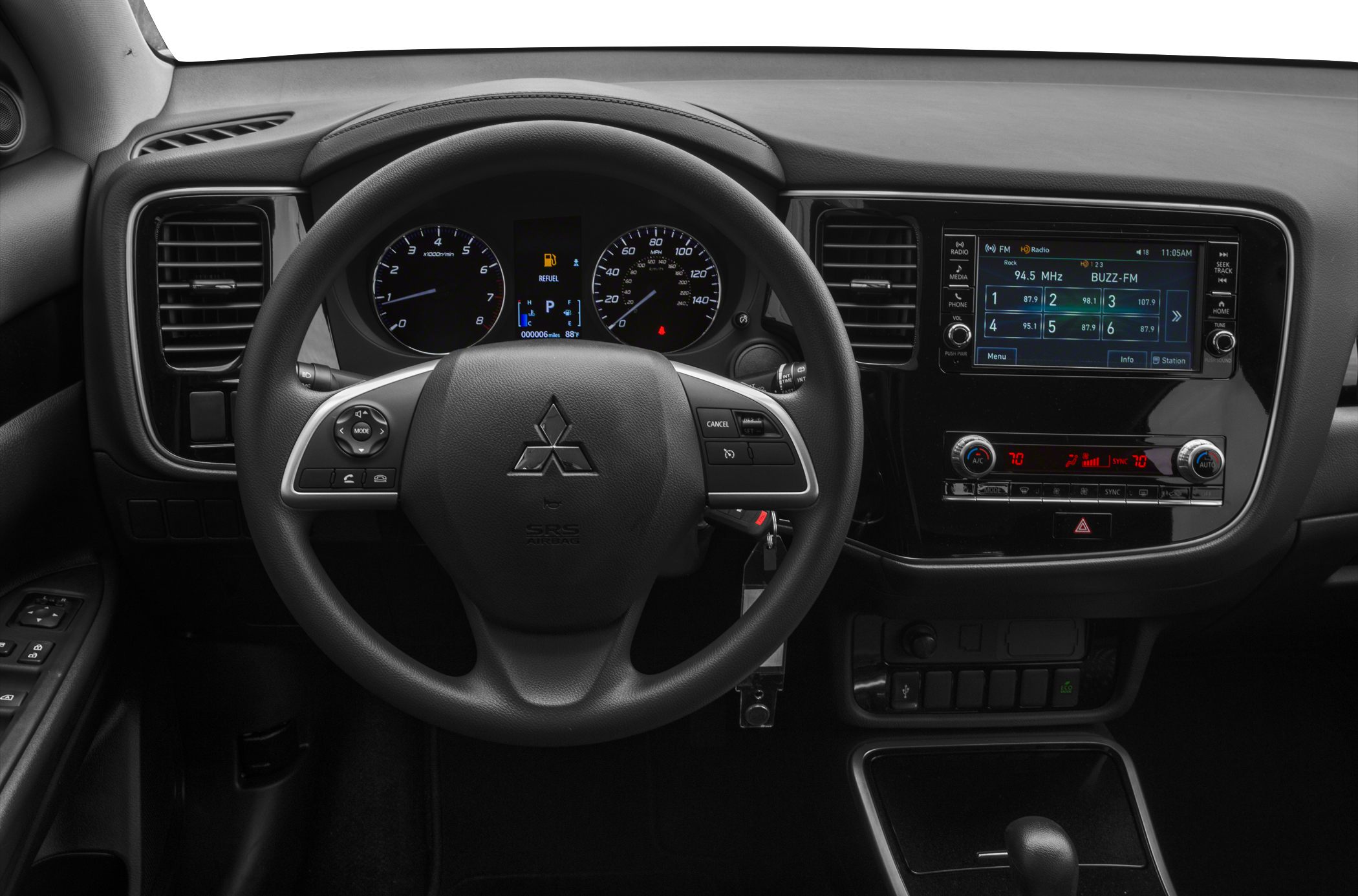 Digital dashboard, multifunction steering wheel, touchscreen infotainment
