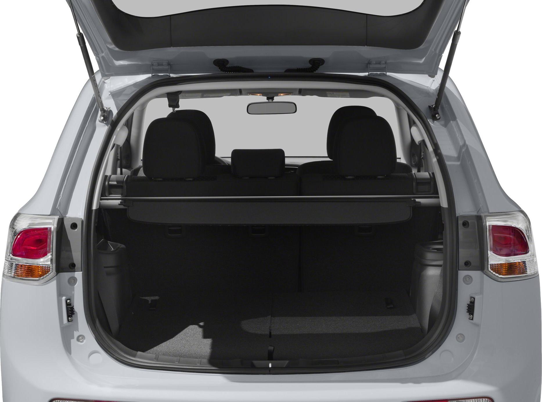 Spacious rear cargo area with folding seats and hatchback door