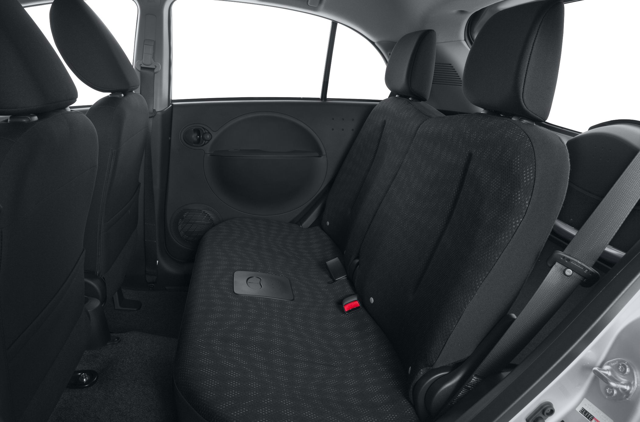 Rear bench seat and door panel interior