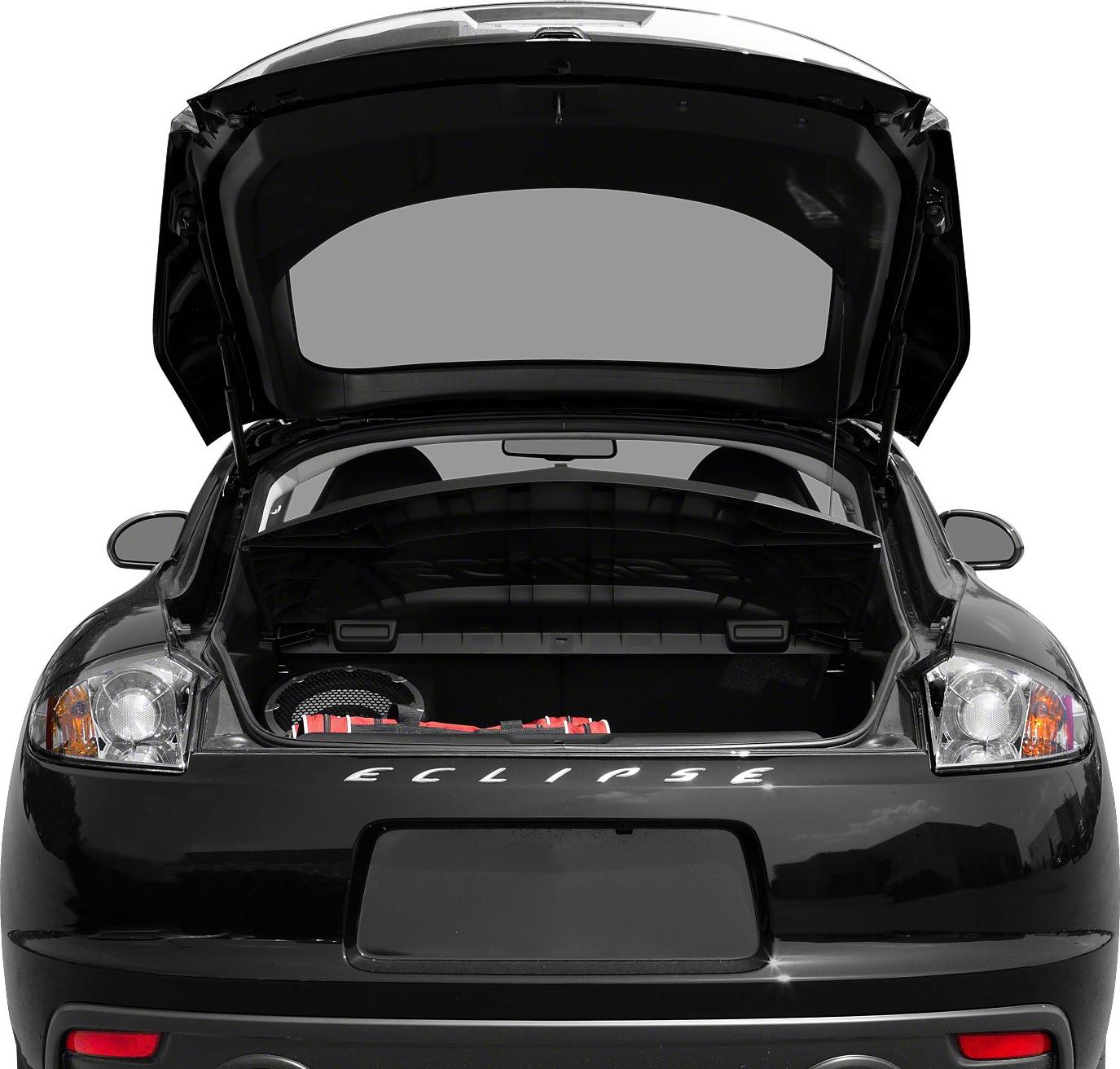 Rear view with open hatch and visible trunk interior