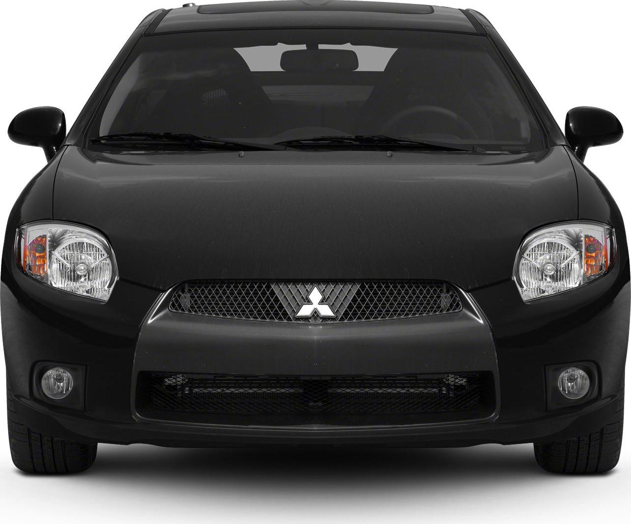 Close-up front view with headlights and mesh grille