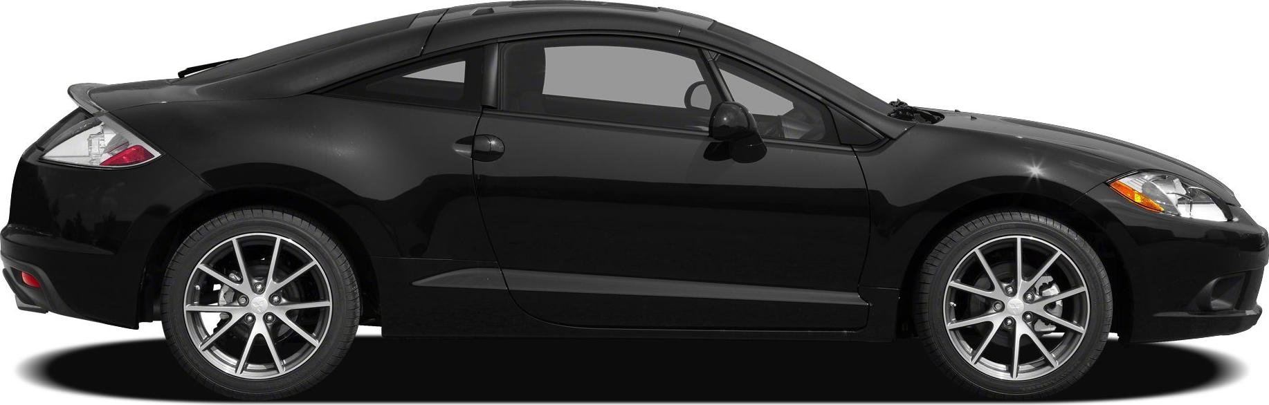 Sleek black two-door sports coupe with alloy wheels