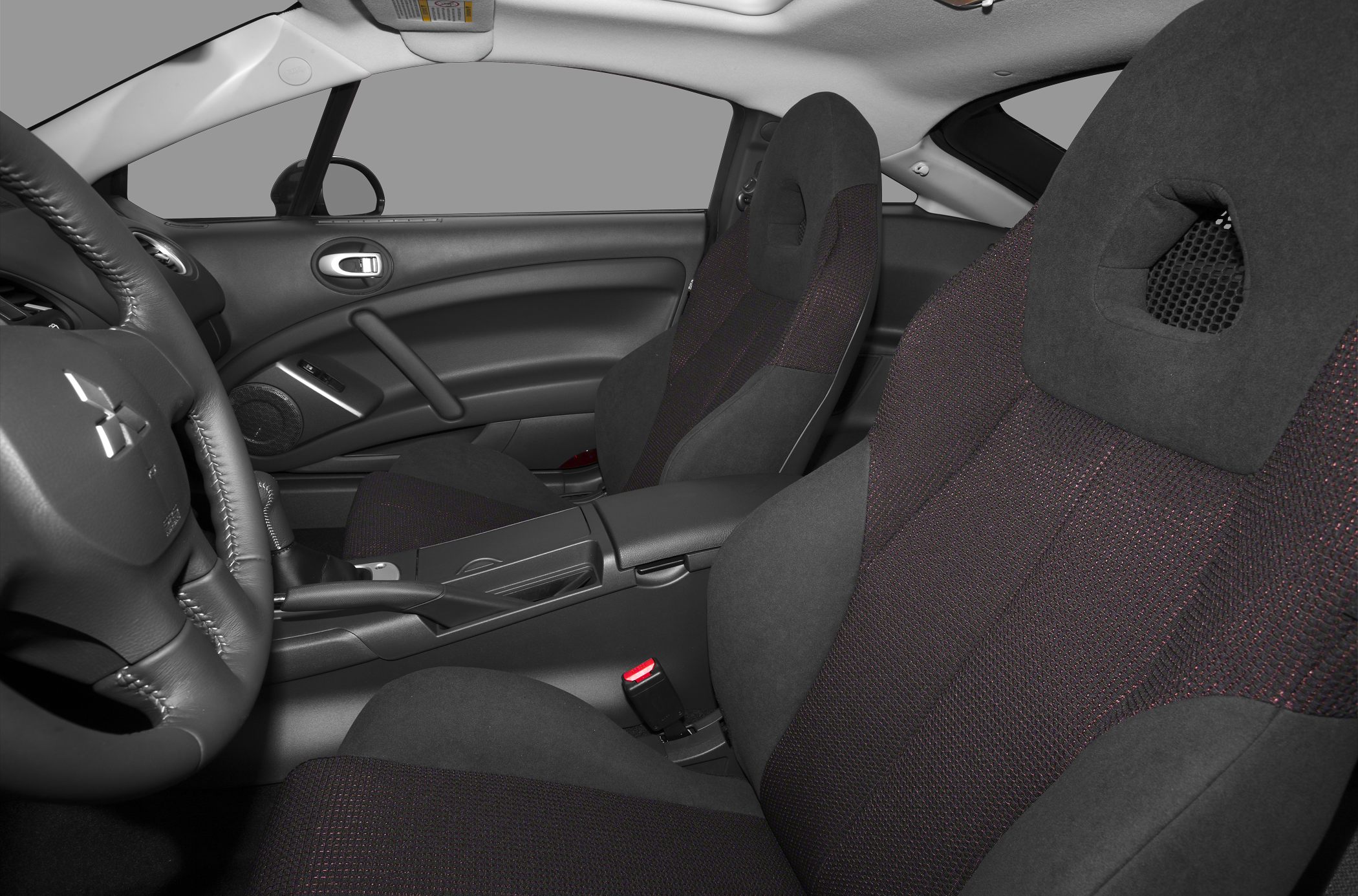 Sport seats and door panel design in car interior