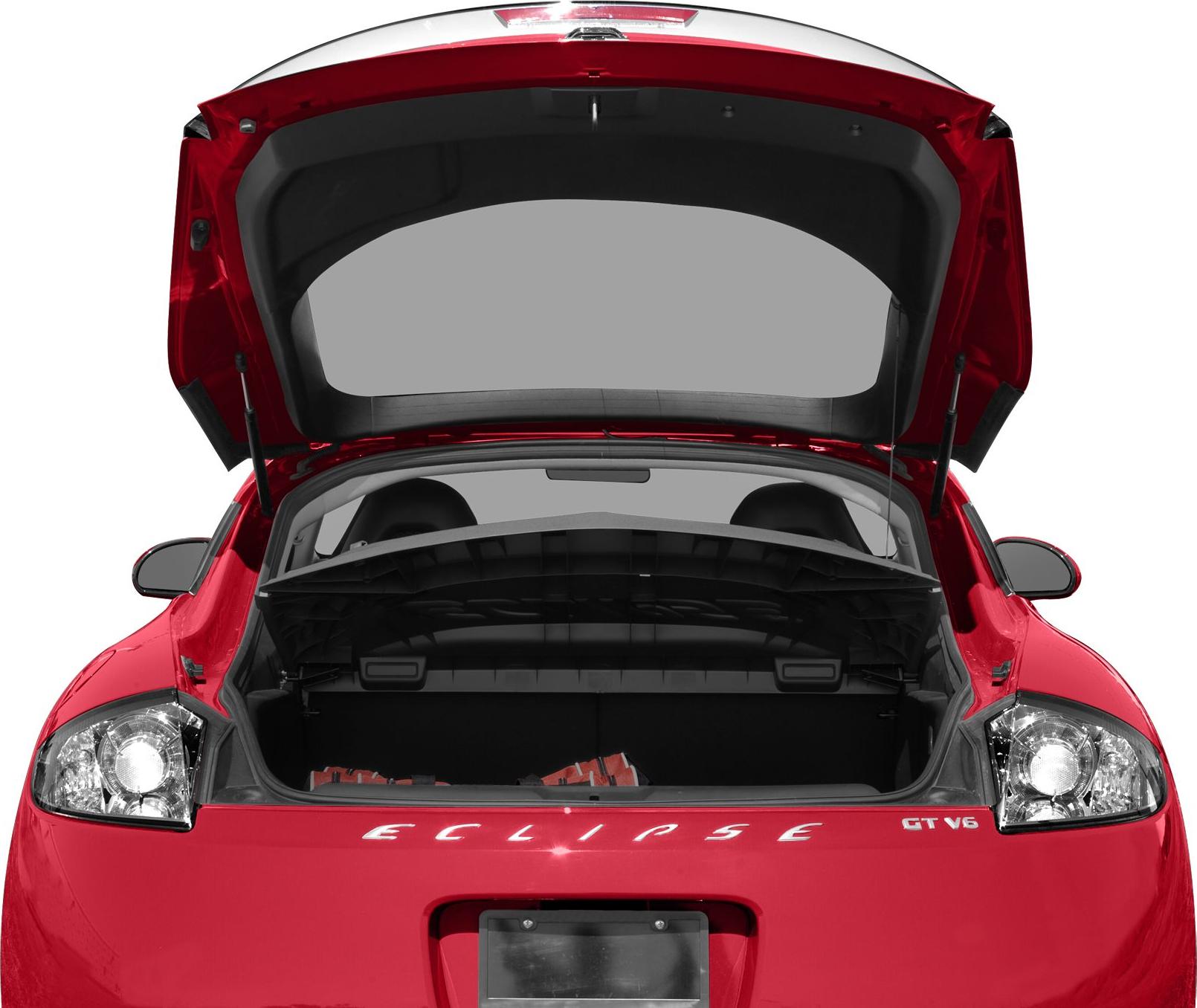 Rear hatch trunk open with spacious cargo area
