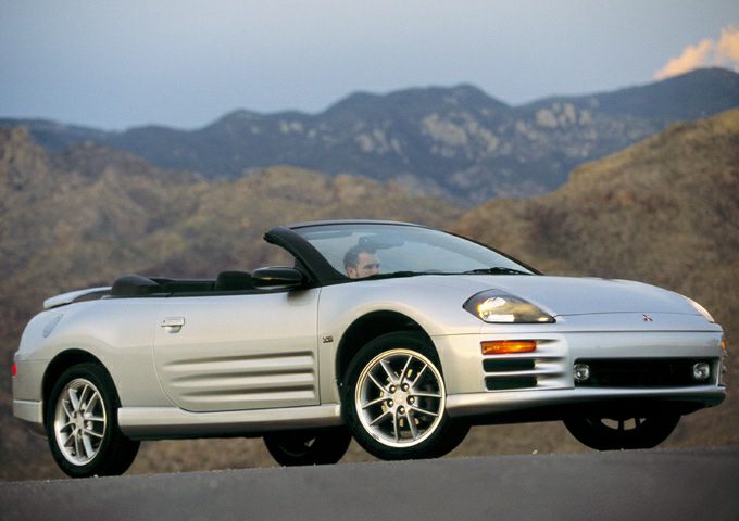 Silver convertible with side air vents and sporty alloy wheels