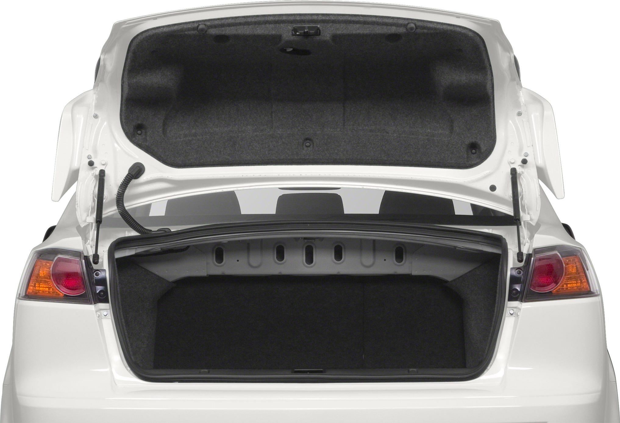 Open and spacious trunk interior with clean lining and rear light assemblies