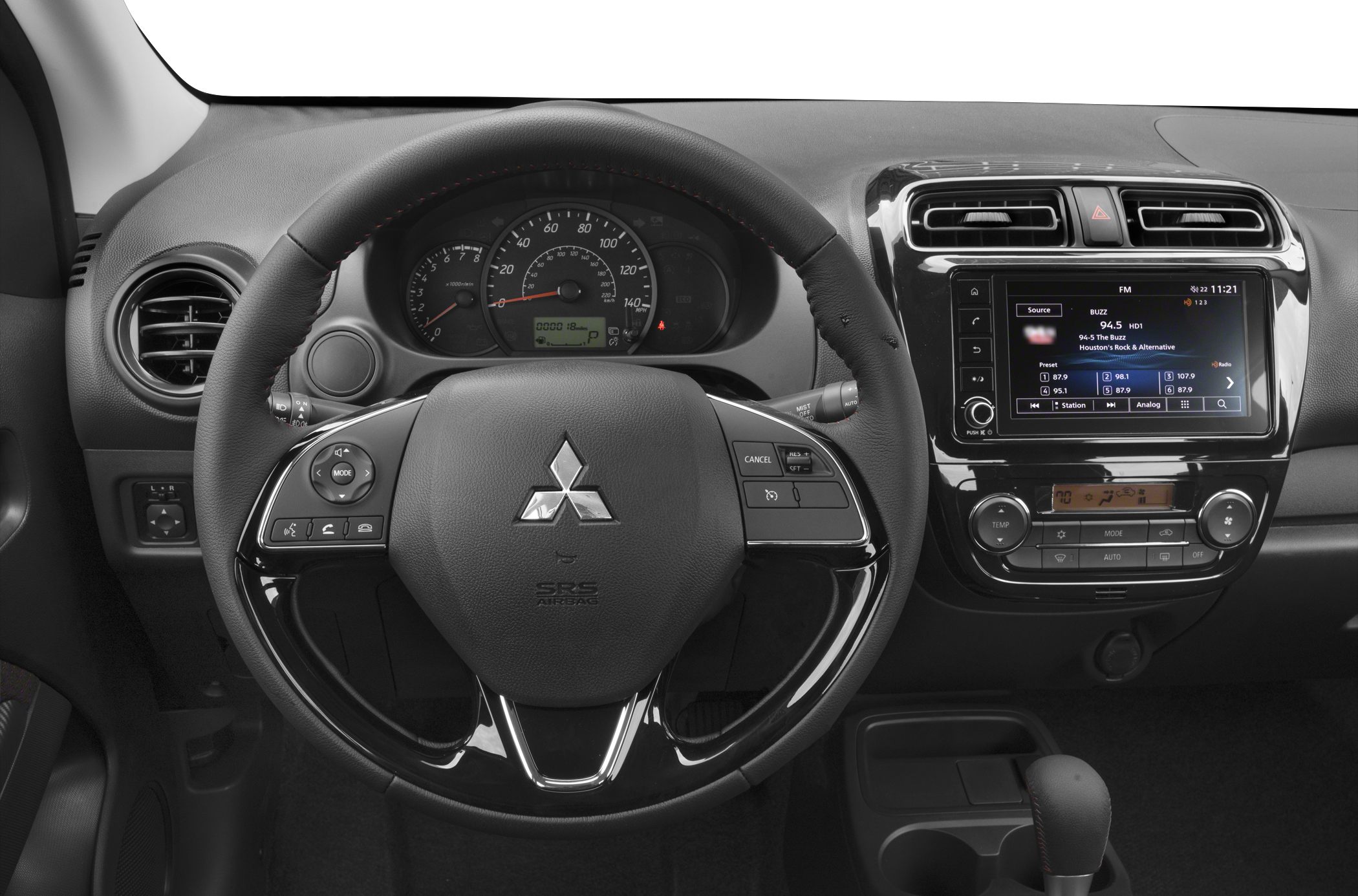 Dashboard and multifunction steering wheel with multimedia screen