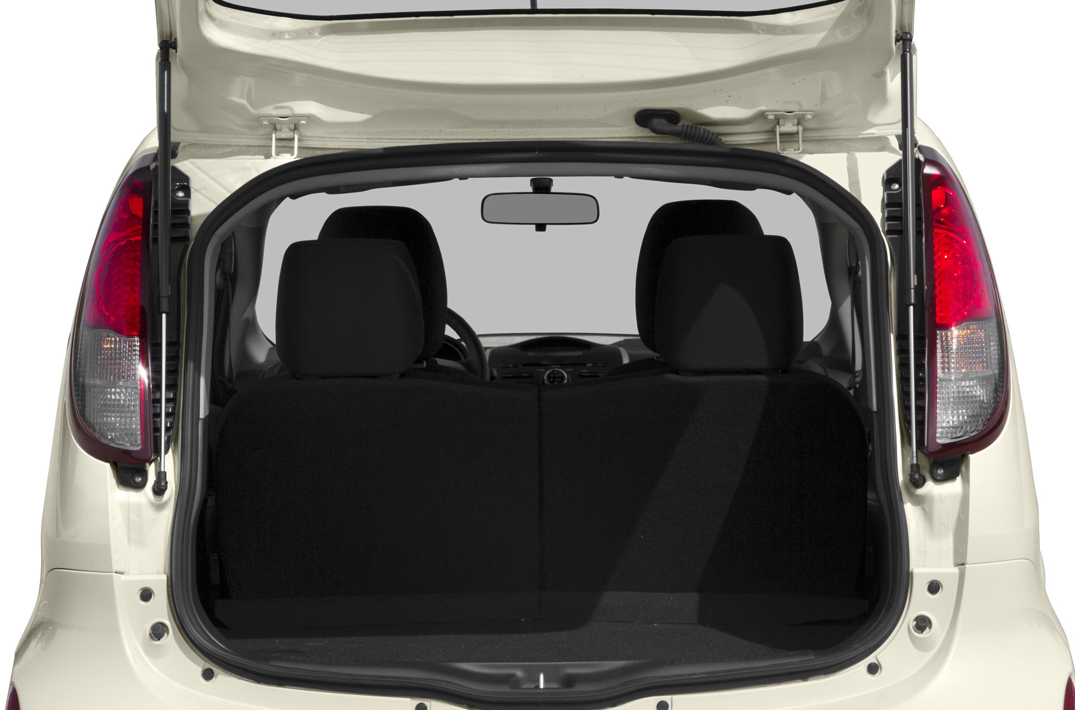 Open hatchback tailgate showing trunk and rear seats