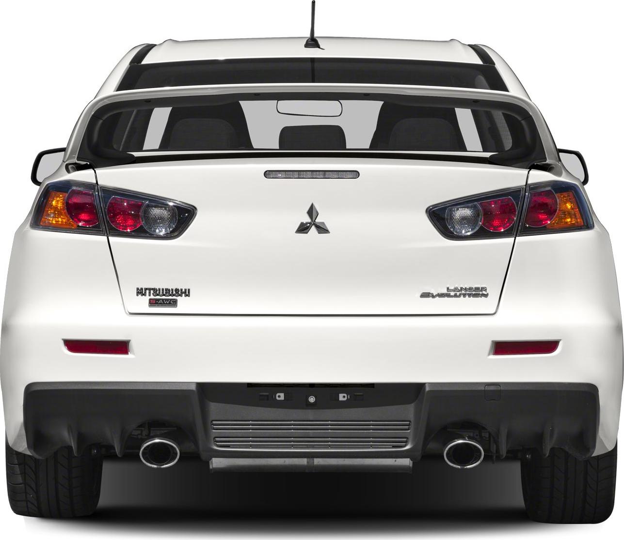 Rear view with taillights, spoiler, dual exhausts, and aerodynamic diffuser