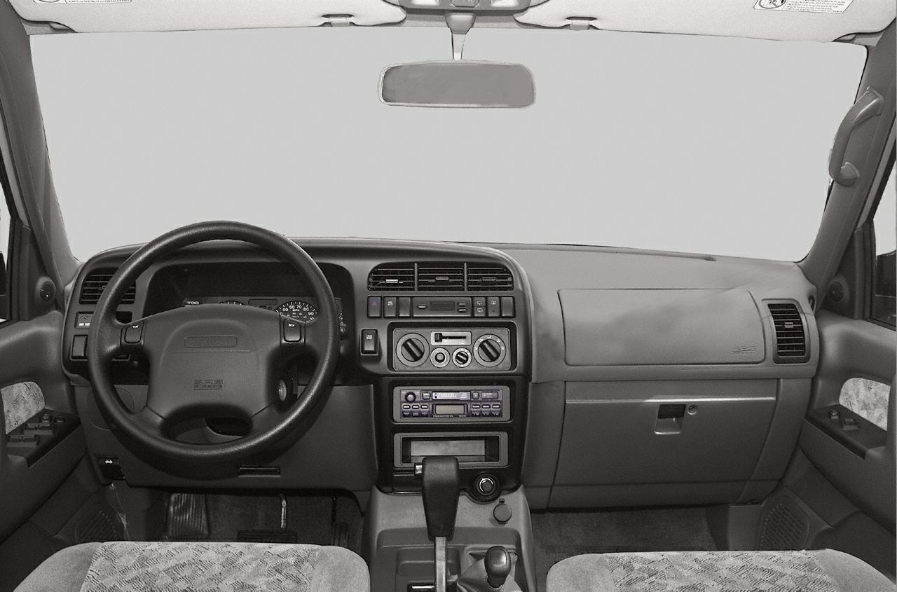 Dashboard with steering wheel, center console, air vents, and control buttons.