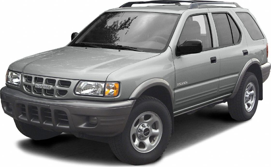 Gray SUV front view with robust bumper and roof rails
