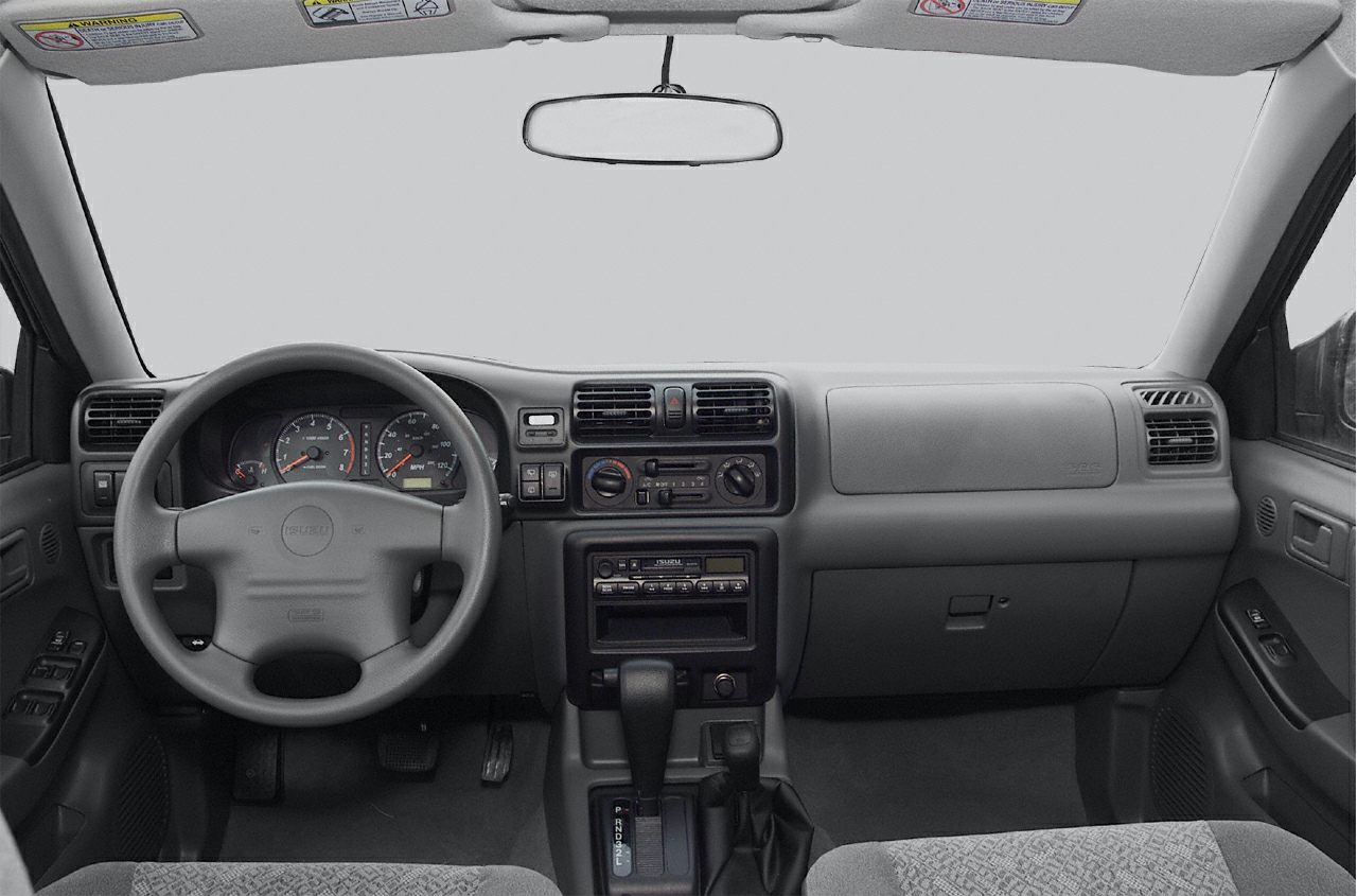 Dashboard and steering wheel with instrument cluster and controls