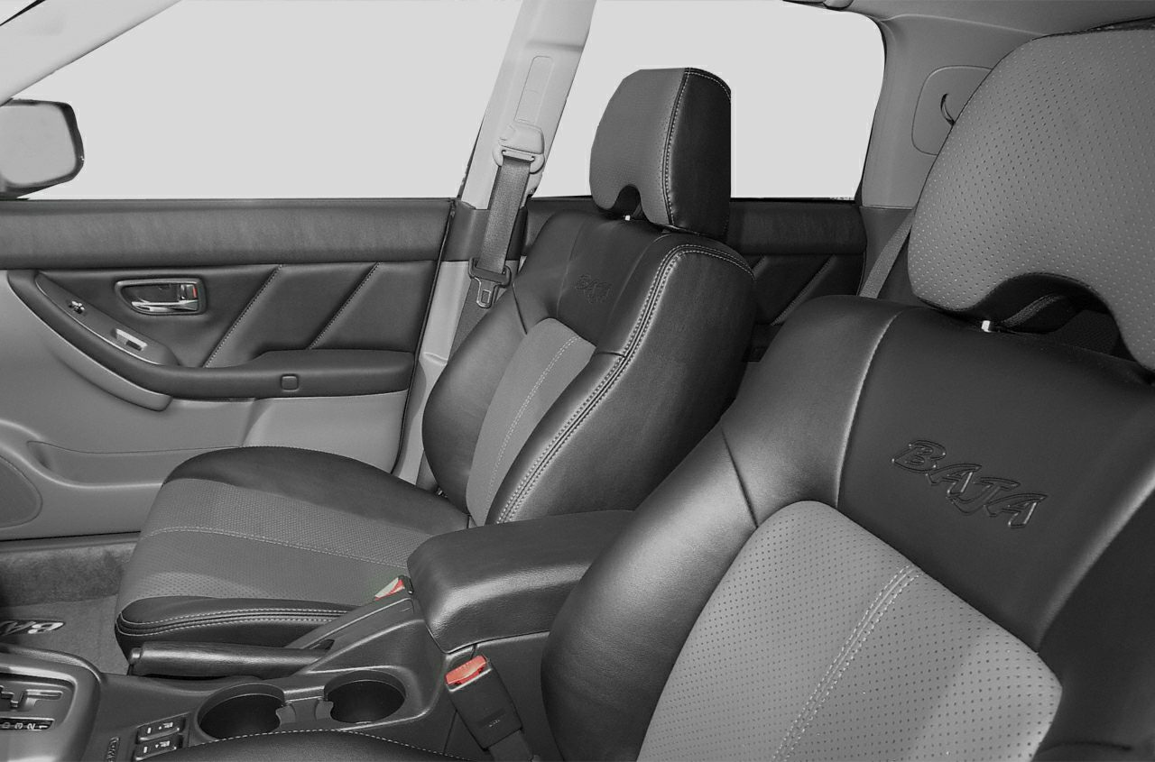 Leather seats with Baja embroidery and center console with cup holders
