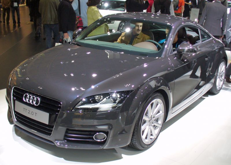Front angle view with LED headlights and sporty design