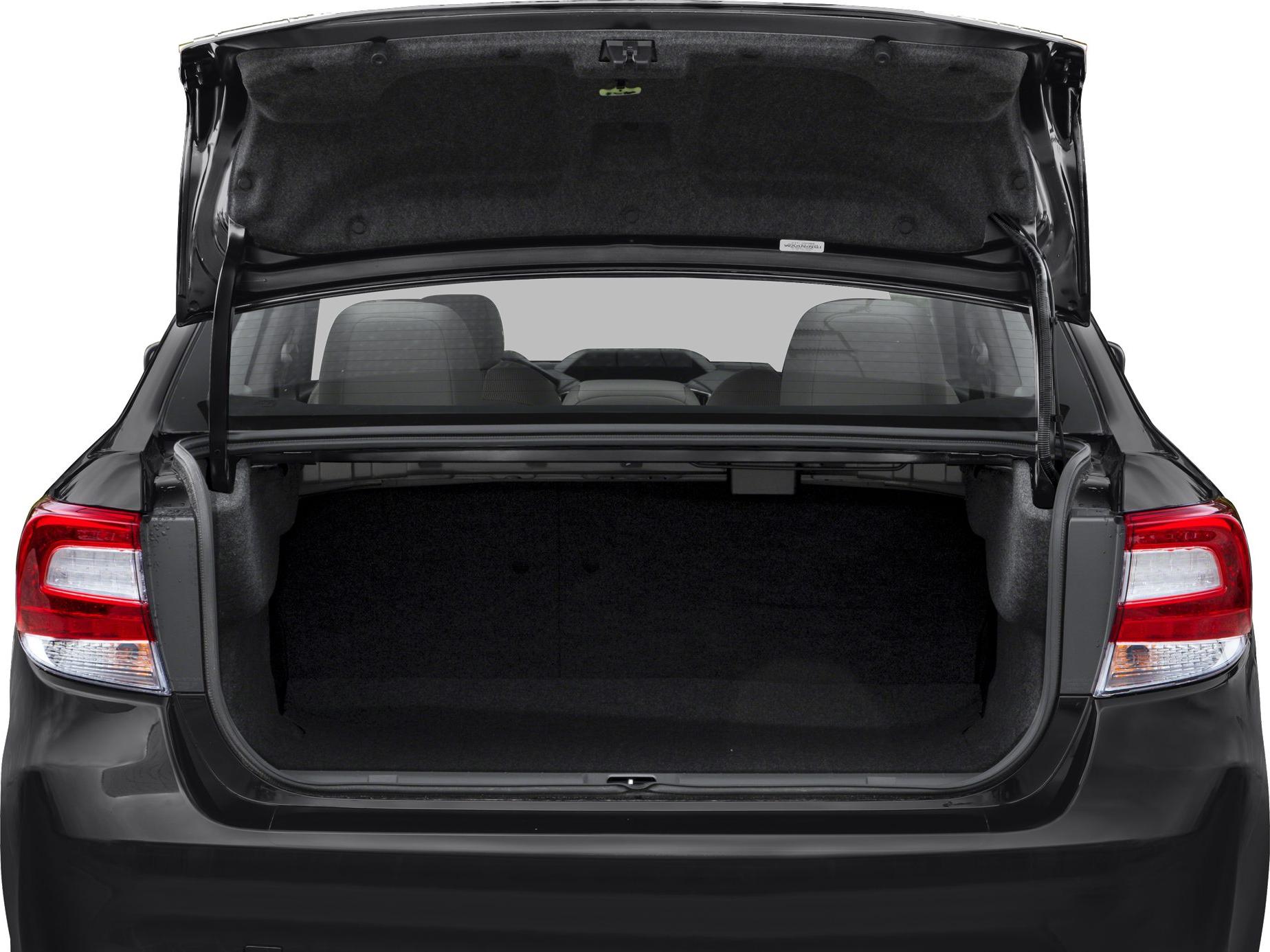 Spacious open trunk with visible rear seats and tail lights