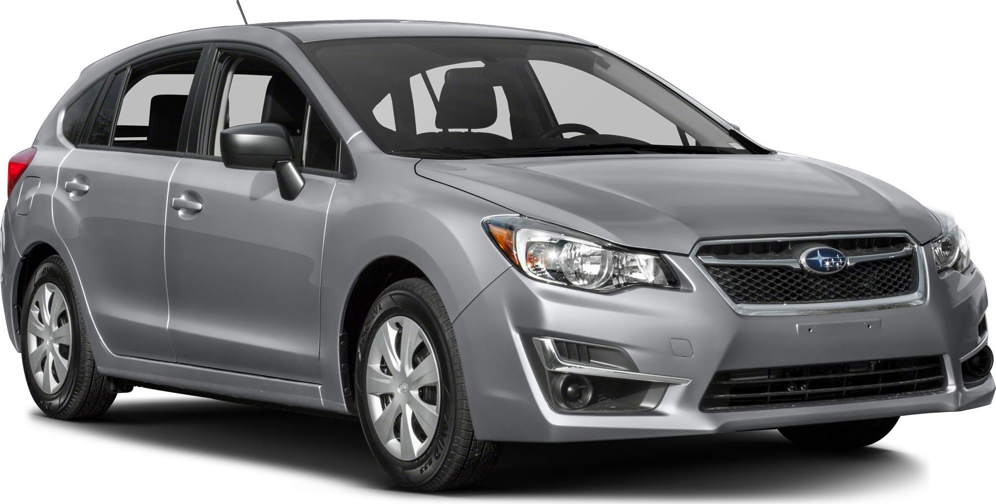 Front angle view of hatchback with headlights and grille