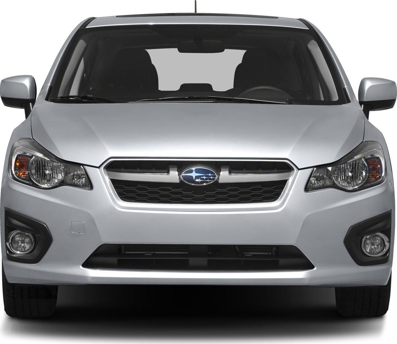 Front view of a sedan with grille, headlights, and fog lights