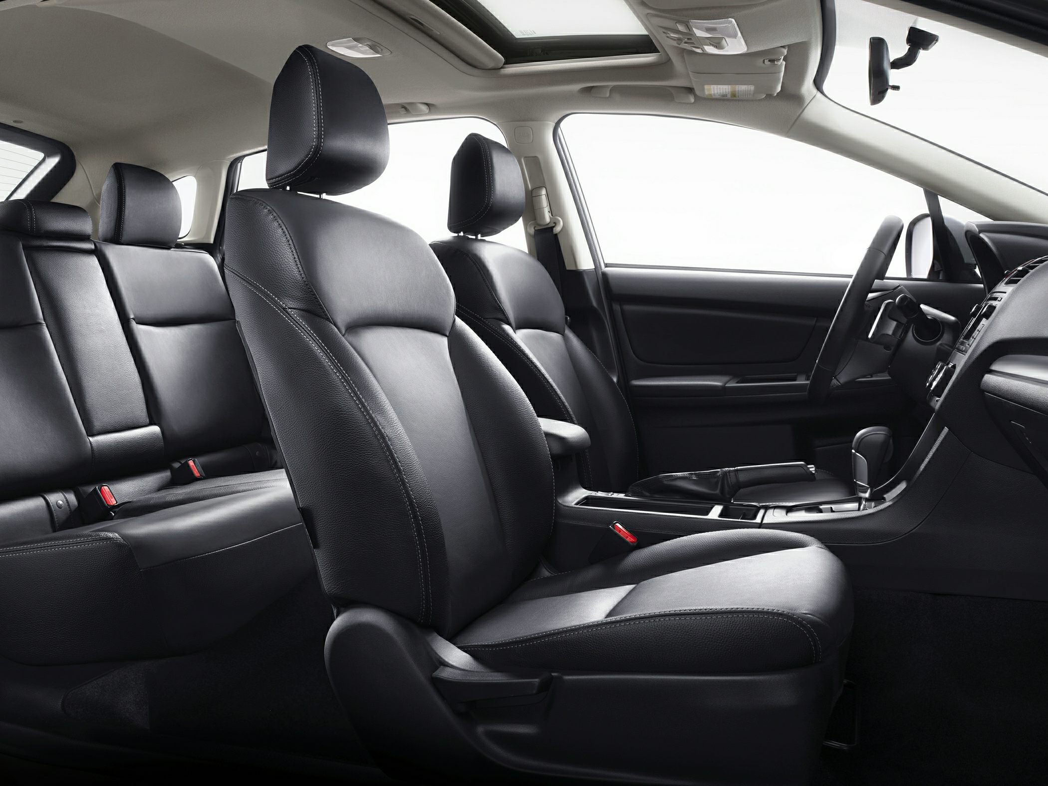 Leather seats and panoramic sunroof interior