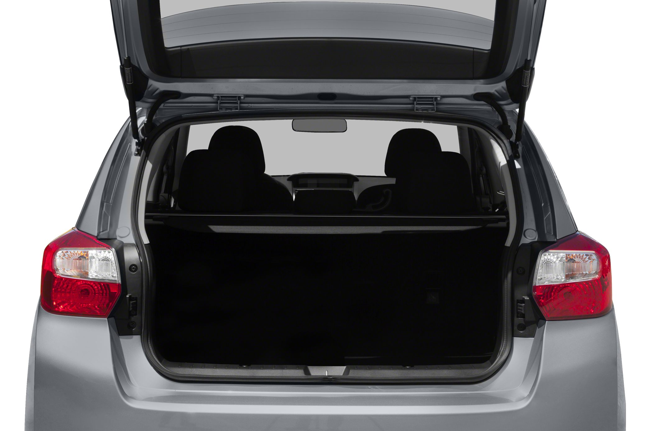 Rear hatch with open trunk and visible rear seats