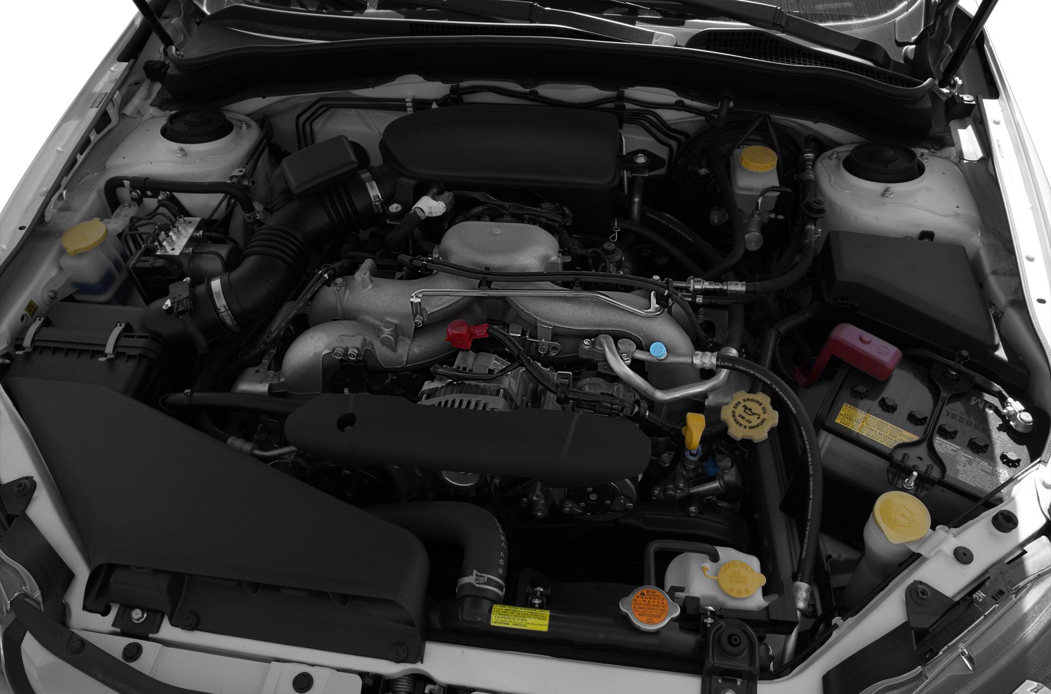 2008 hatchback Boxer engine compartment and layout