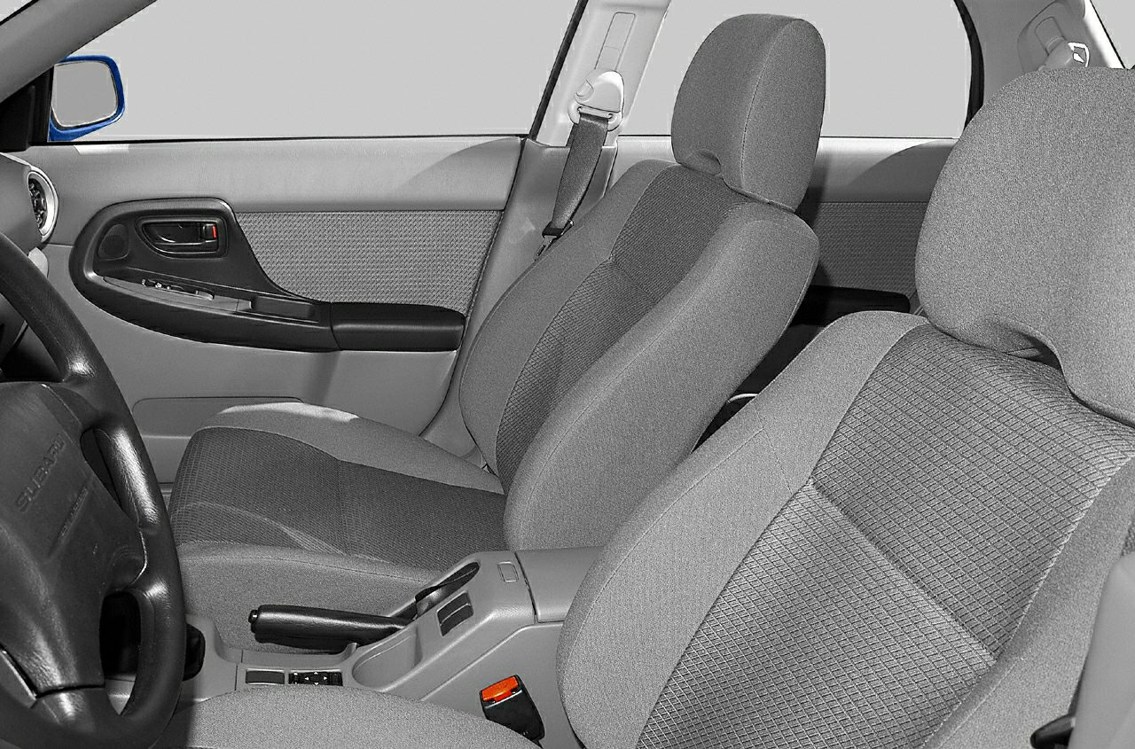 Front fabric seats and door panel interior close-up