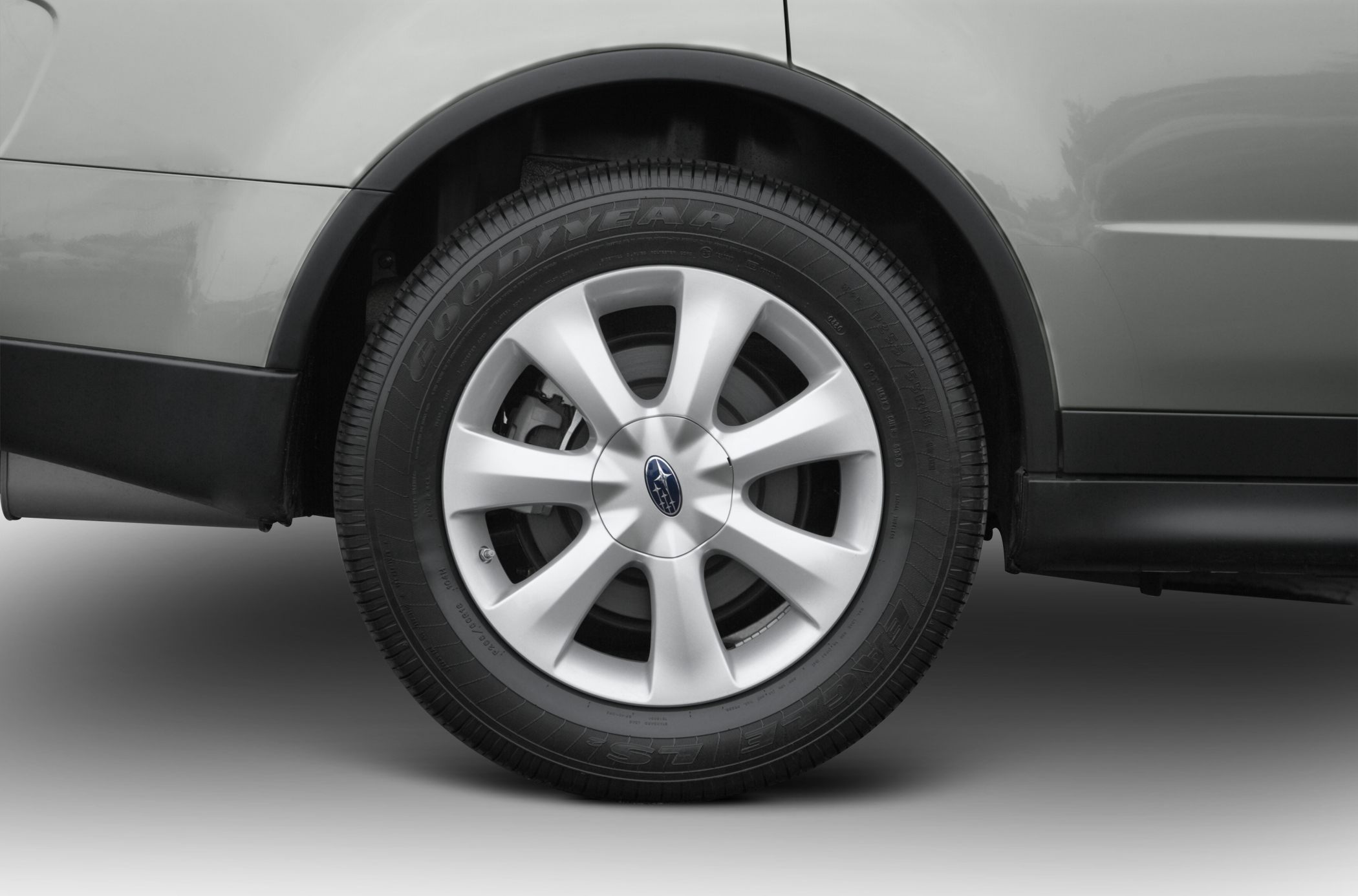 Alloy wheel and Goodyear tire close-up