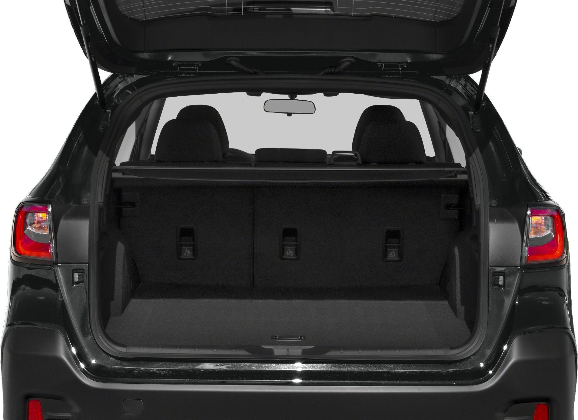 Open tailgate with spacious rear cargo area and rear seats