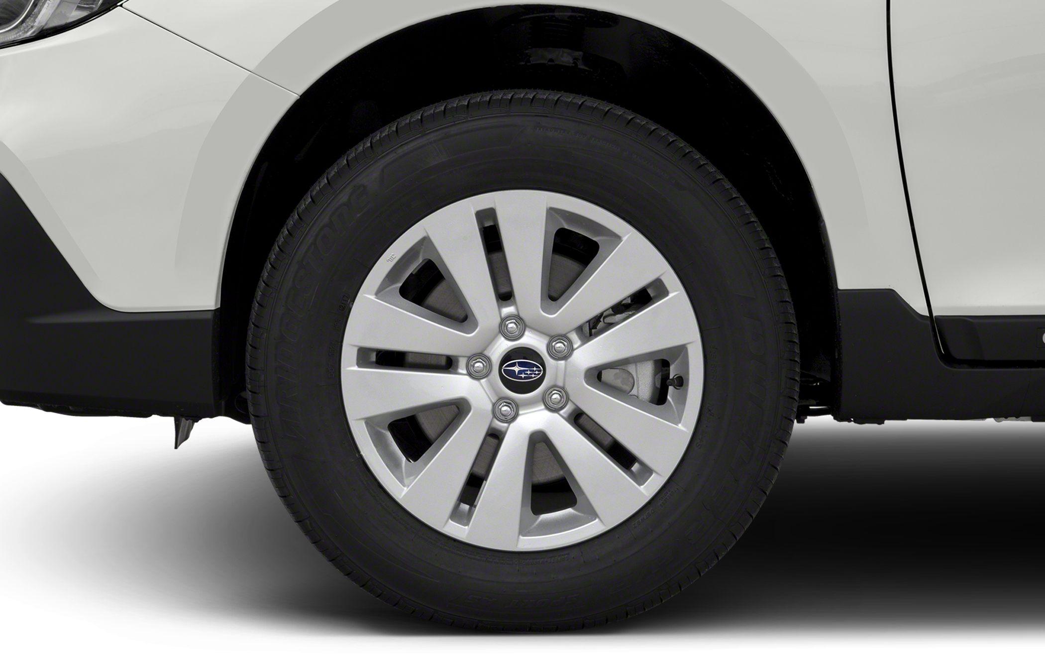 Alloy wheel and tire close-up of an SUV