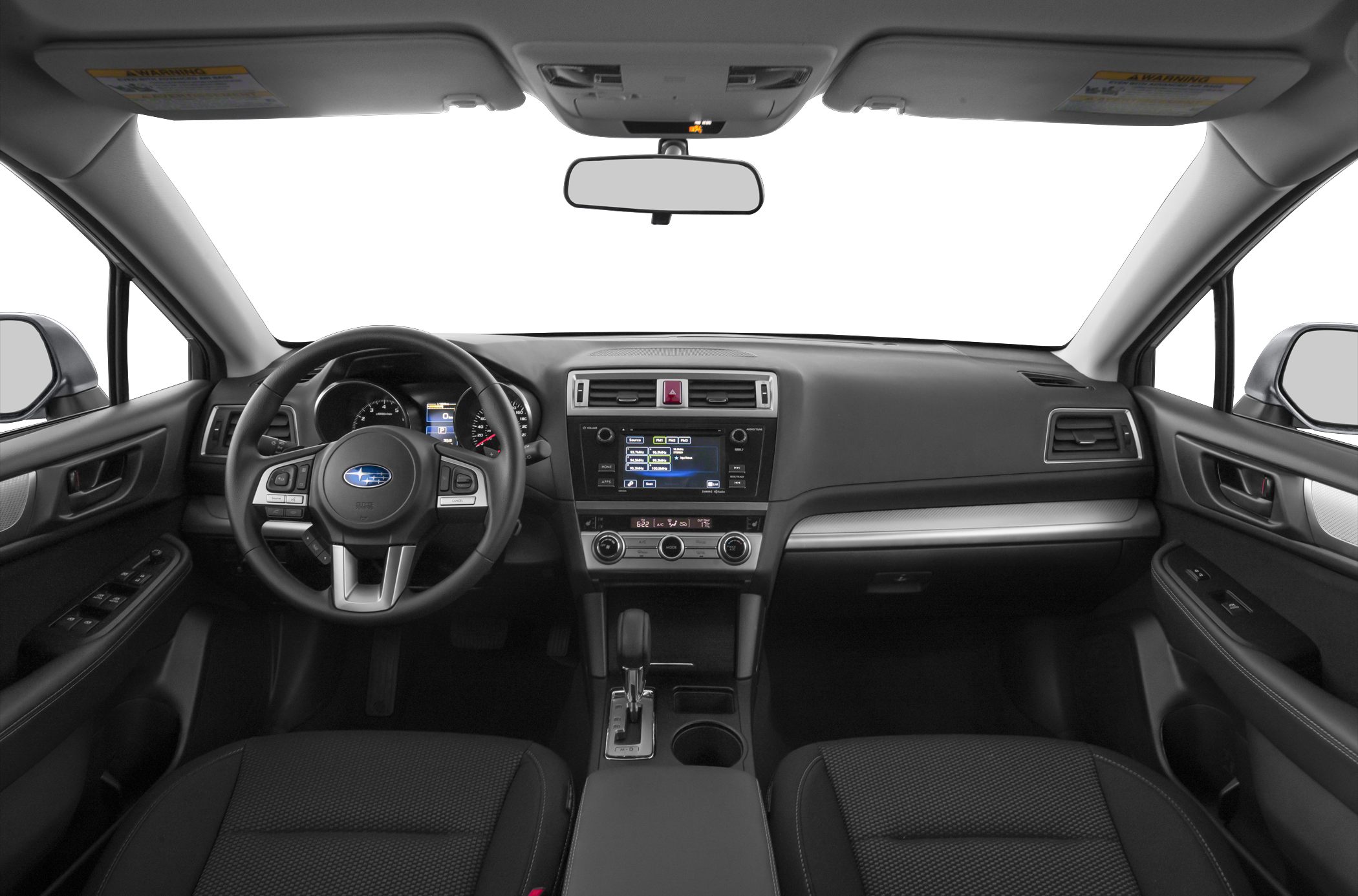 Dashboard, multifunction steering wheel, infotainment system, automatic shifter
