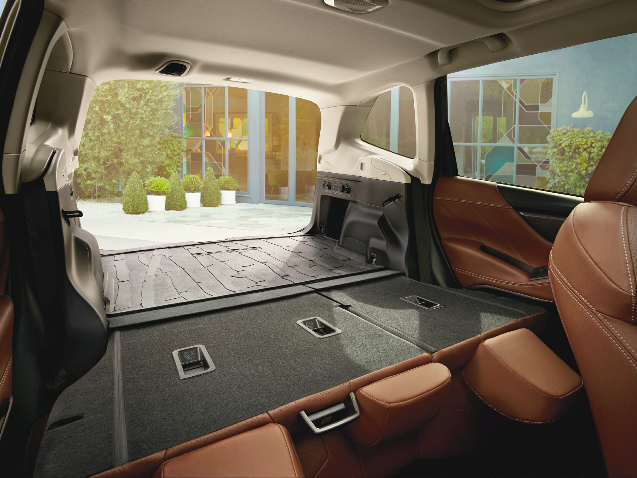 Rear cargo area with fold-flat rear seats and spacious storage