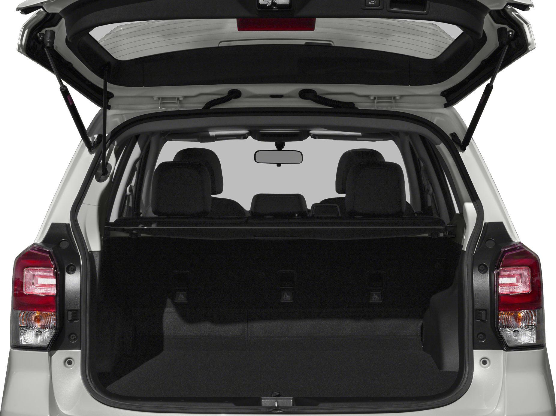 Open rear cargo area with visible rear seats and tailgate