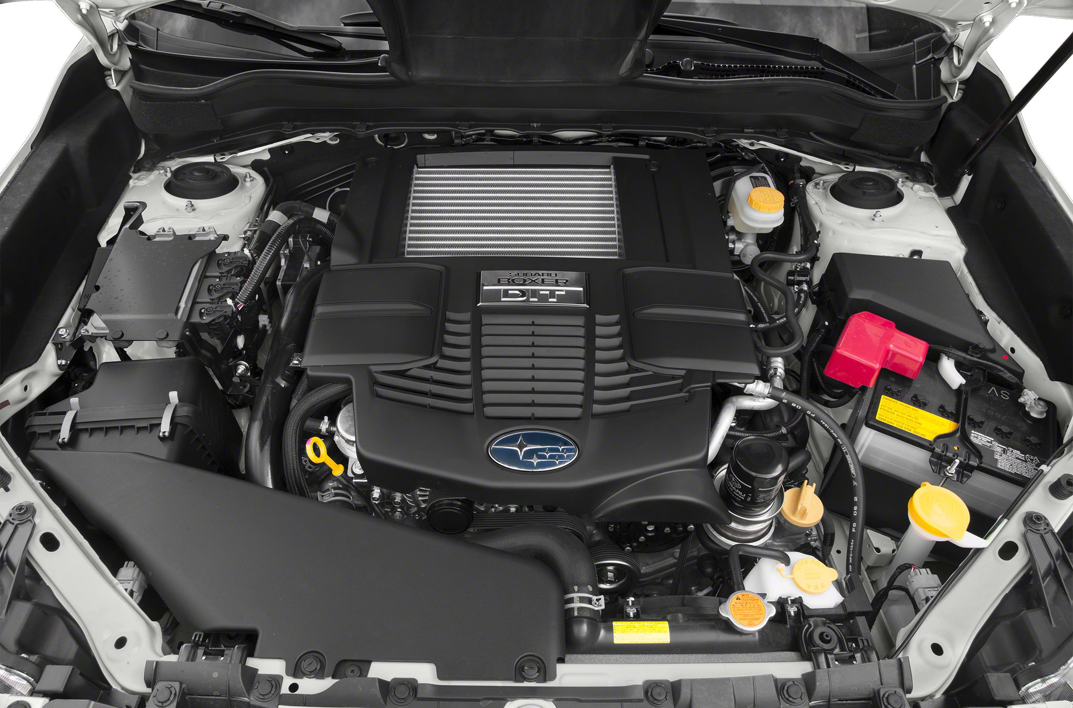 Turbocharged diesel engine with intercooler in engine bay