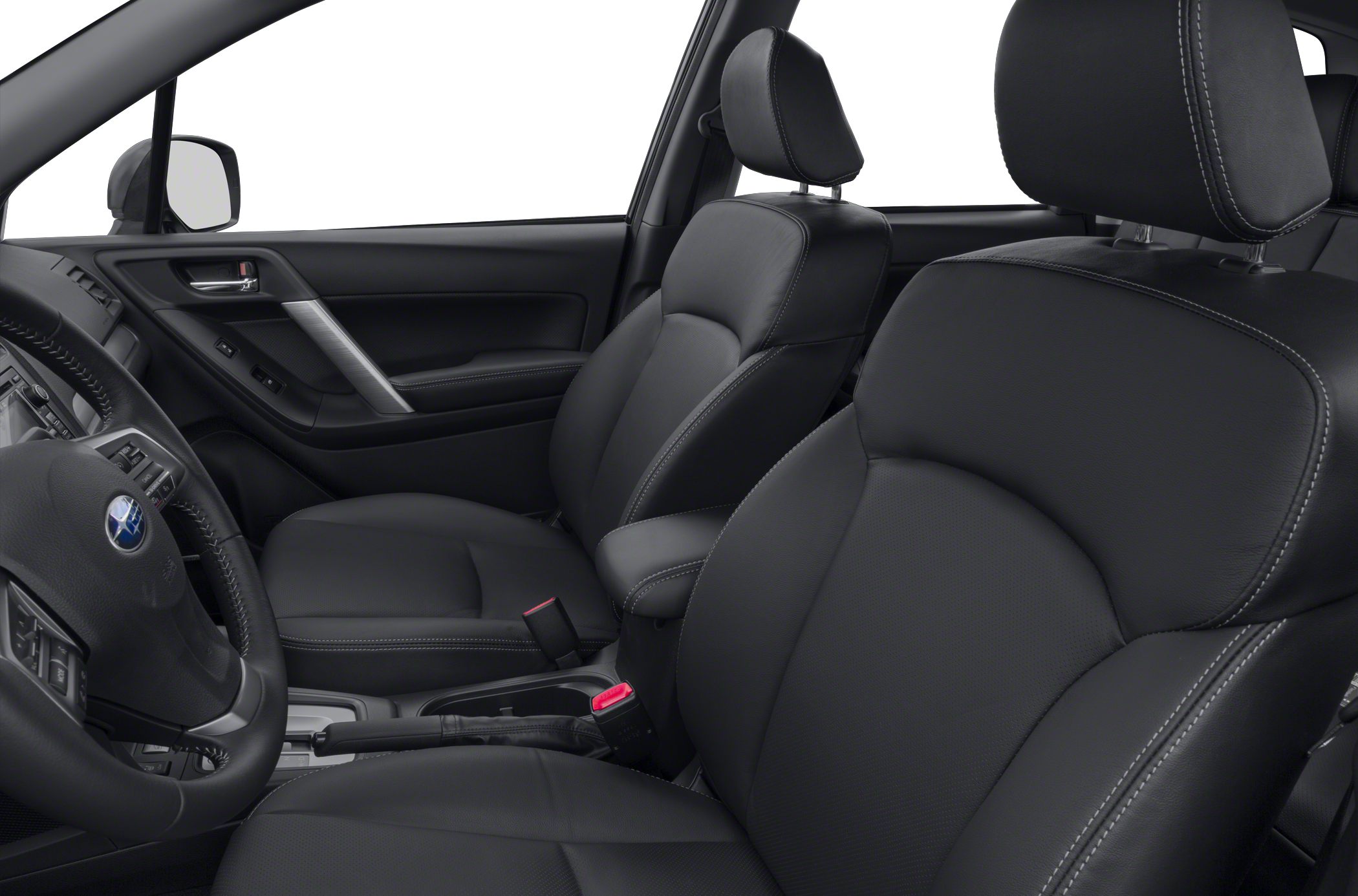 Black leather seats and Subaru Forester IV interior features