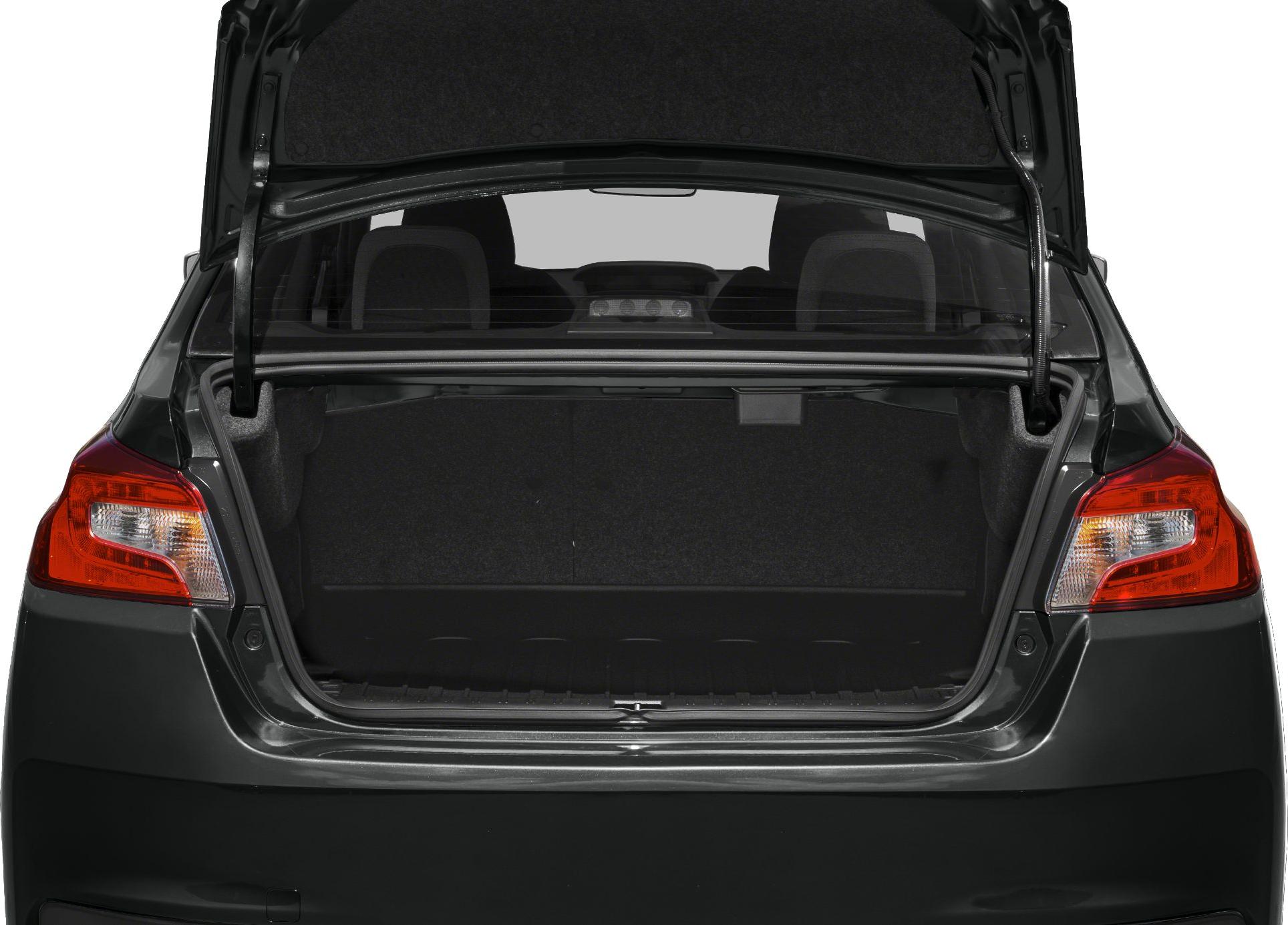 Open trunk cargo space with rear seats visible