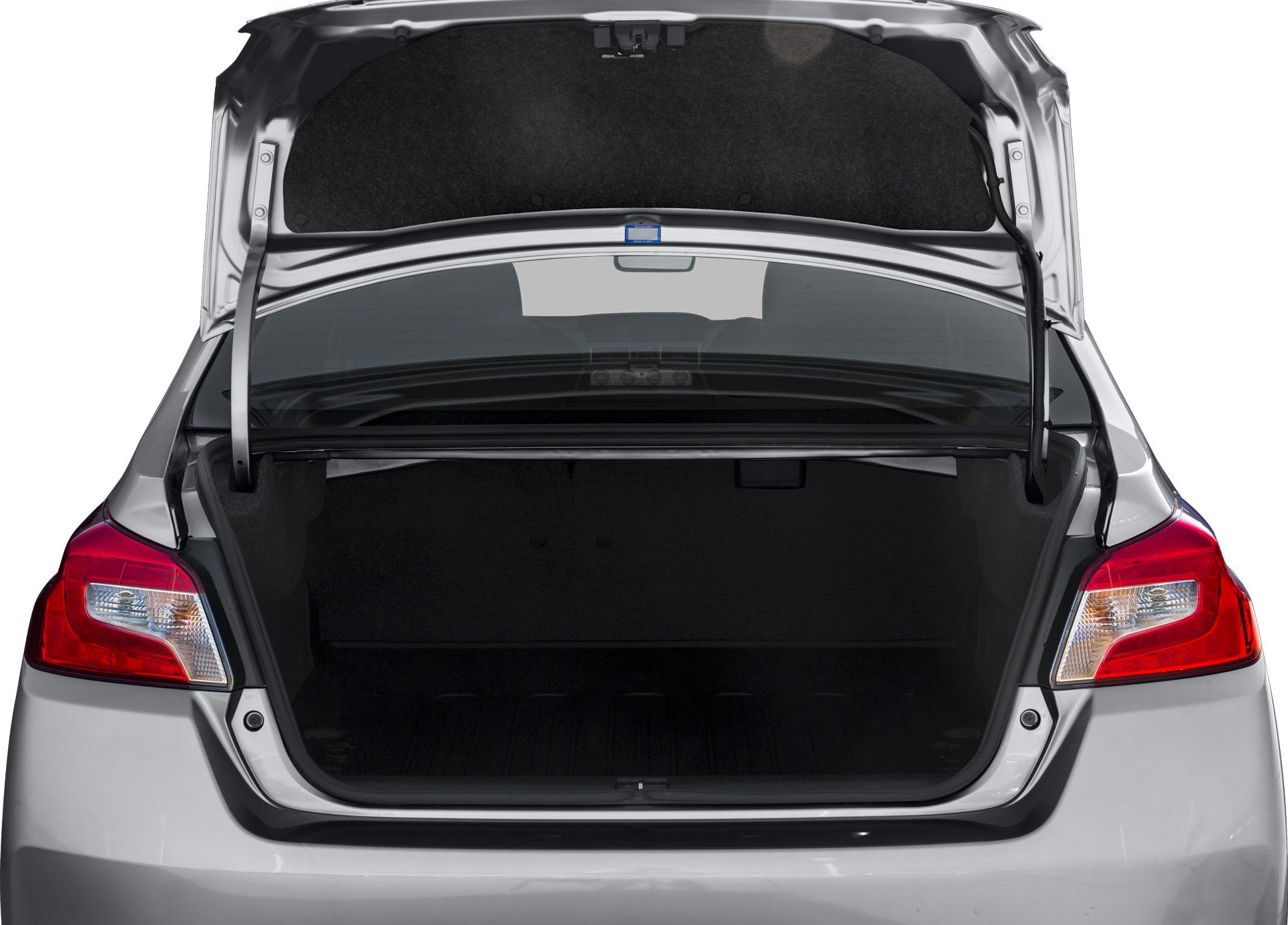 Open trunk with visible rear taillights and spacious cargo area