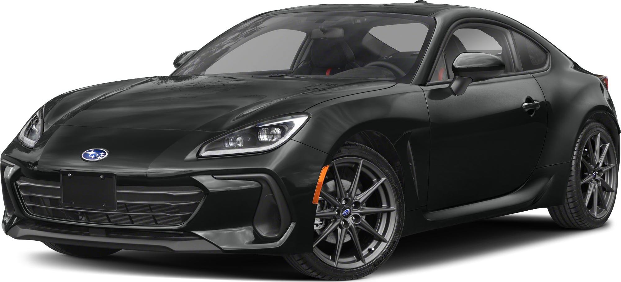 Sporty black coupe with LED headlights and alloy wheels