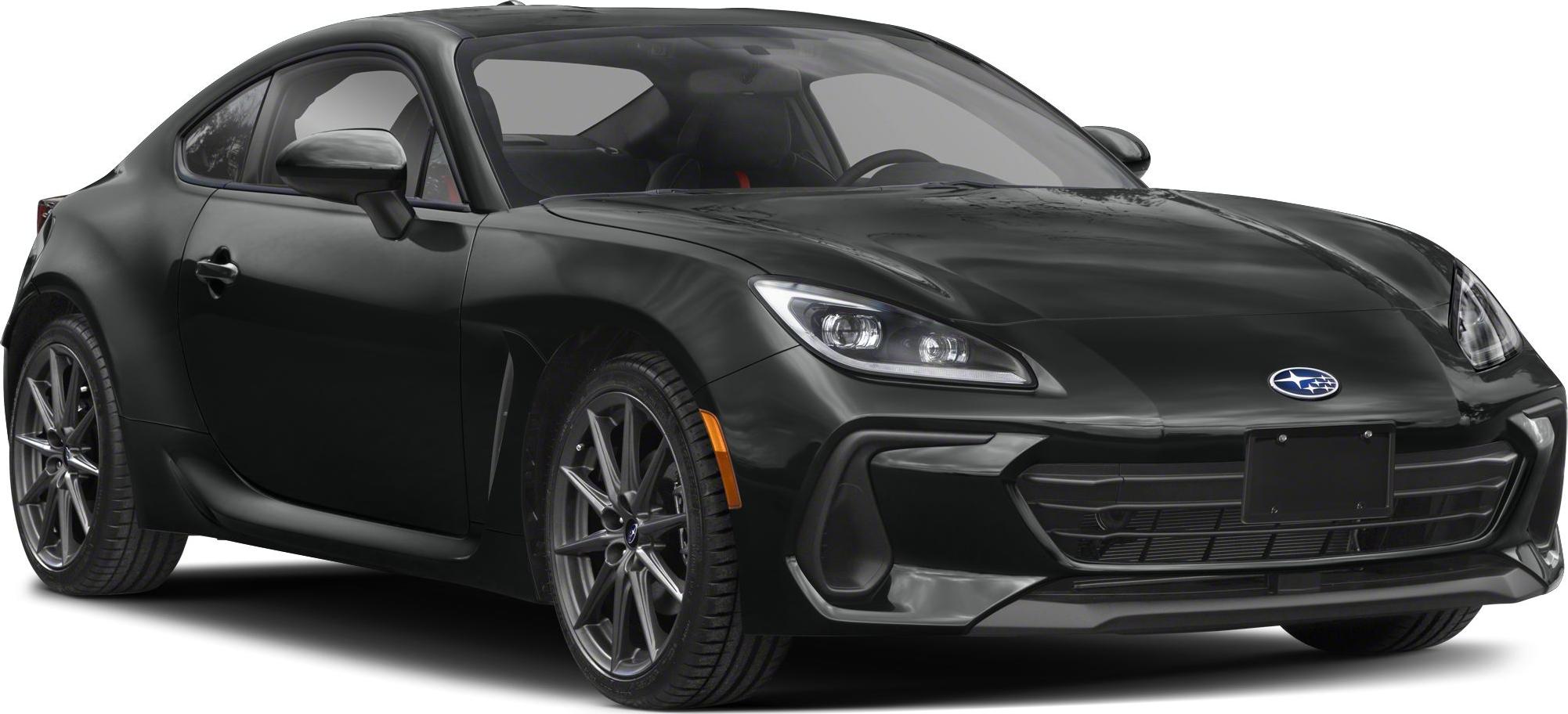 Black coupe with sporty front, detailed alloy wheels, and modern headlights