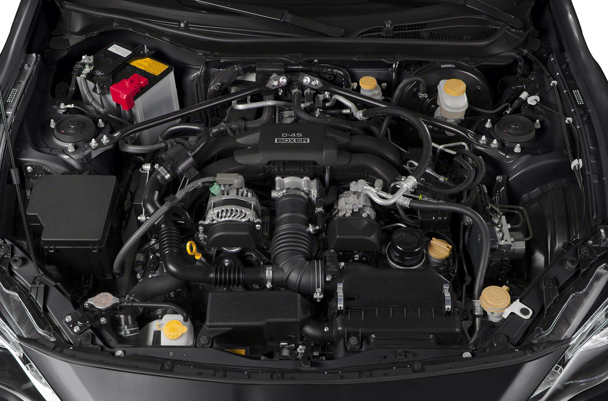 Subaru D-4S Boxer engine bay with mechanical components