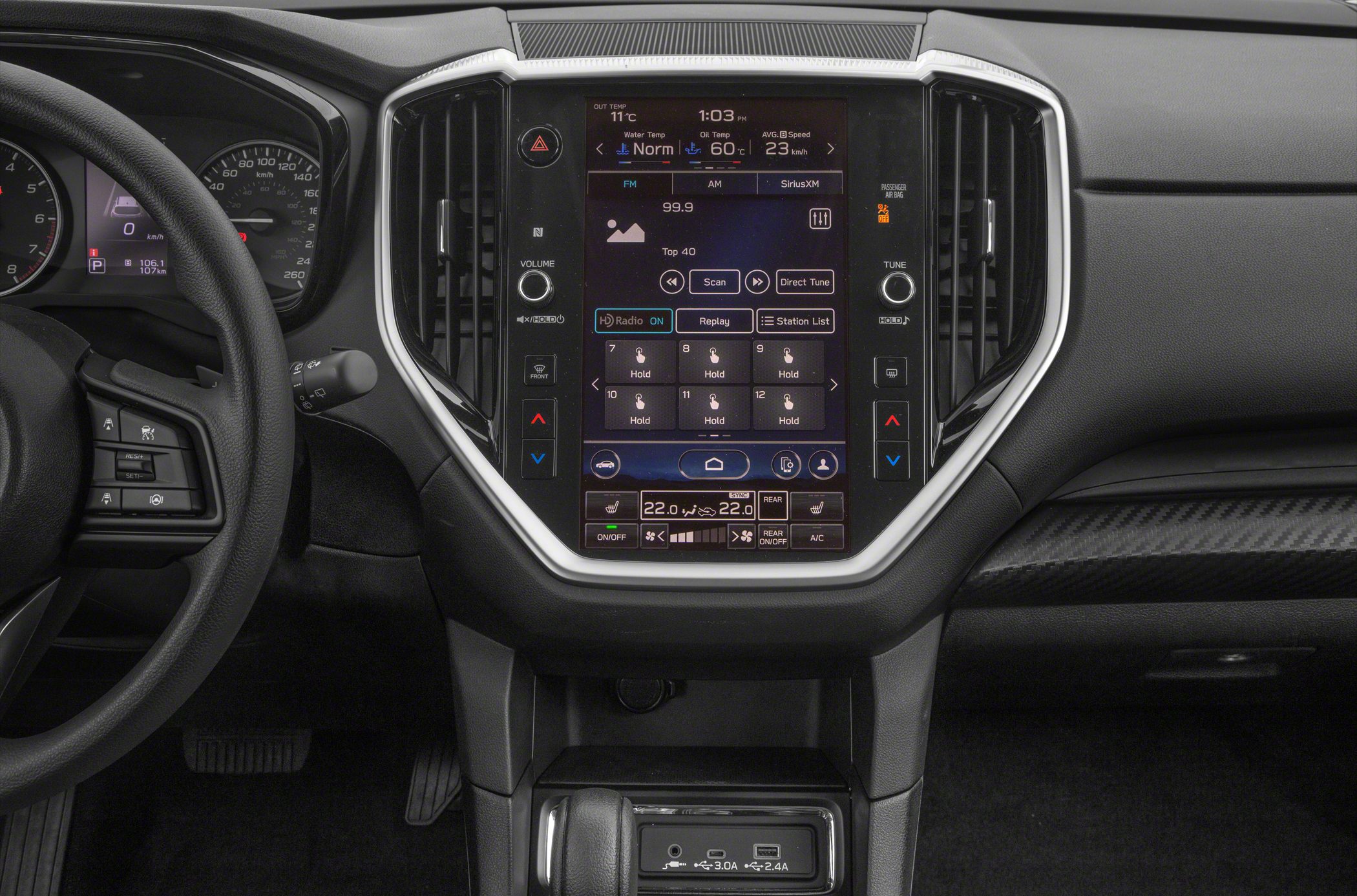 Large touchscreen infotainment and updated dashboard controls