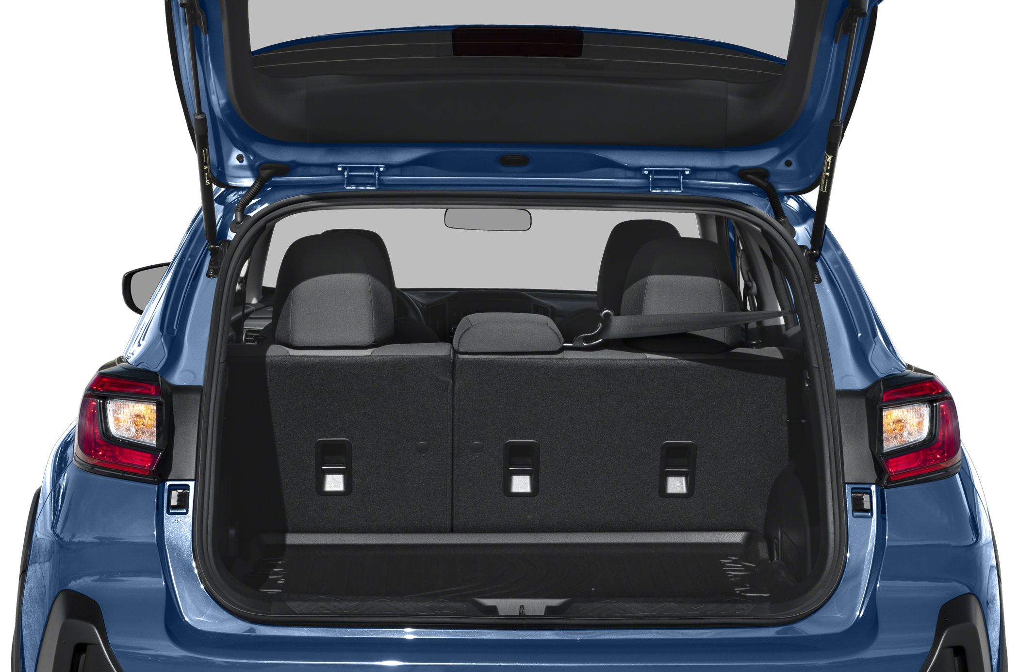 Spacious rear cargo area with rear seats upright